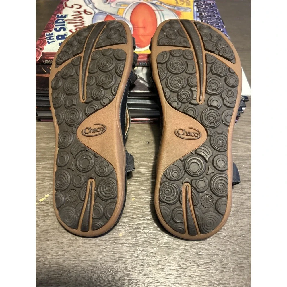 Chaco All Leather Sandals Toe Loop Strappy Buckle Sandals Shoes Sz 8 - Picture 10 of 14